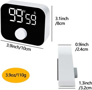 Timer digitale per bambini Timer da cucina conto alla rovescia 99 minuti conto alla rovescia per aula grande Display a LED magnetico per l'insegnamento della cucina - Product Image 3