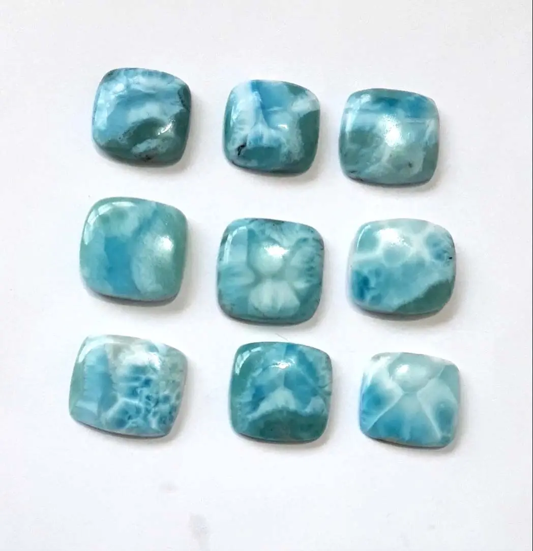 Regalo per la festa della mamma con pietre preziose sciolte Larimar Cabochon di alta qualità per uomo e donna di dimensioni 14-16mm