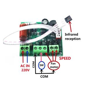 Scheda di modifica del telecomando della ventola universale Mini scheda di controllo del circuito della scheda madre di controllo della ventola scheda elettrica circuito di controllo - Product Image 6