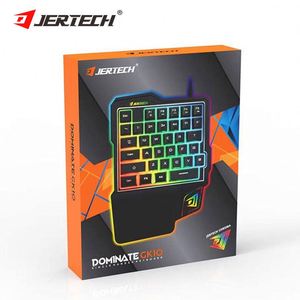 JERTECH GK10 Venta caliente con cable retroiluminado adecuado para computadora Teclado de una mano Mini teclado para juegos - Product Image 1