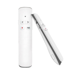 Presentatore Laser ricaricabile presentazione PPT telecomando USB Wireless Powerpoint puntatore penna controllo Volume presentazione puntatore rosso - Product Image 1