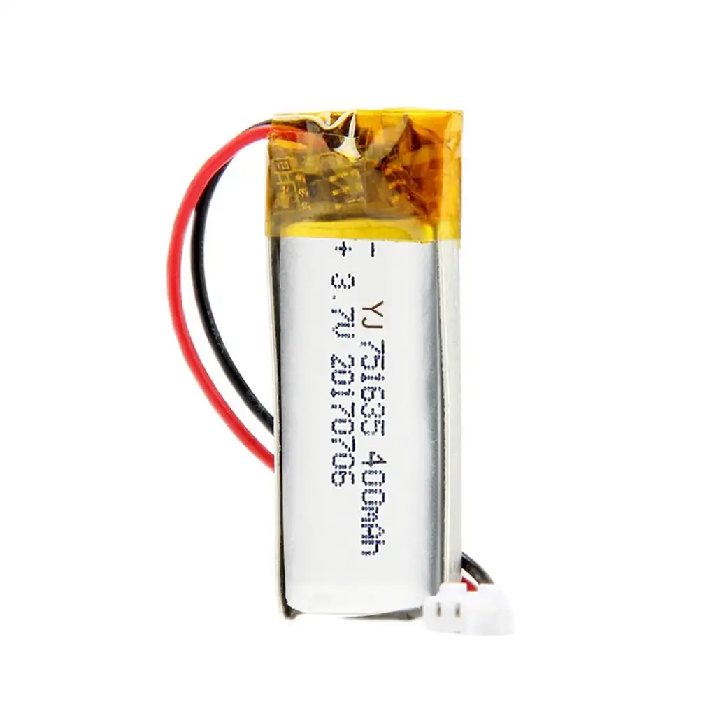 Batteria al litio ricaricabile a ciclo profondo YJ751635 batteria agli ioni di litio da 380mAh 3.7V per base per cuffie