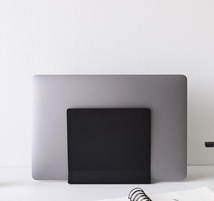 Metal Slim Laptop <strong>Stand</strong>, Black Tower Laptop Storage <strong>Stand</strong>, Laptop Cool Organizer Rack on <strong>Desk</strong>