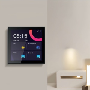 2024 yeni tasarım akıllı yaşam ev ev akıllı anahtar dokunmatik ekran ile WiFi BLE kablosuz Tuya duvar anahtarları kontrol paneli S6RE - Product Image 1