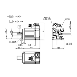 มอเตอร์เซอร์โว20bit 3000rmp 0.64Nm 1.5A CNC สำหรับจักรเย็บผ้า200W 60มม. 220V SM3L061A1NDV เซอร์โวมอเตอร์สำหรับจักรเย็บผ้า