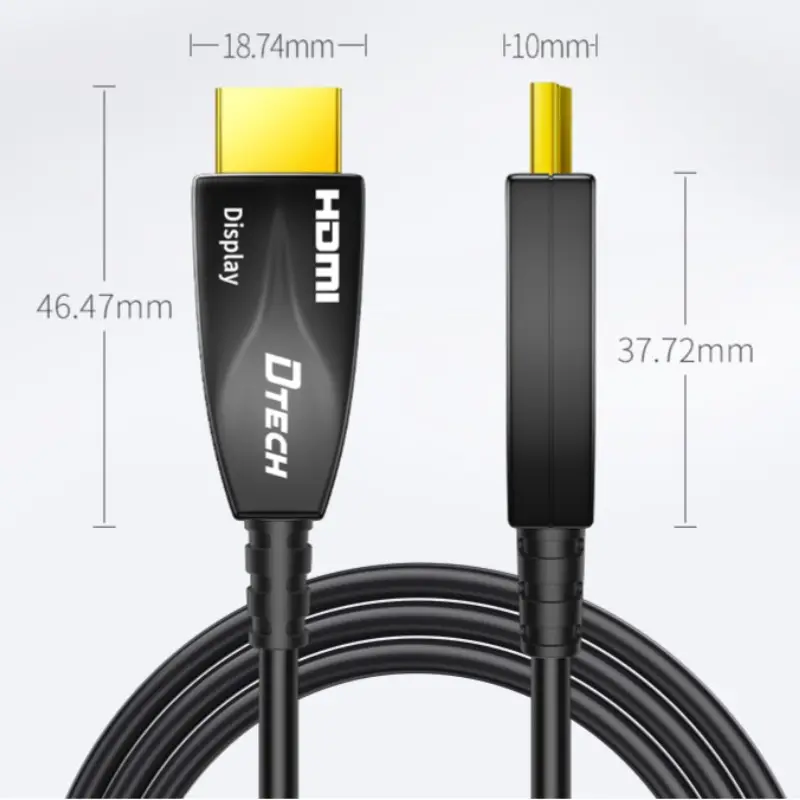 DTECH Computadora Cable HDMI Tipo A a A YUV444 ARC Audio 4K AOC V2.0 HDMI Cable de fibra óptica 50m