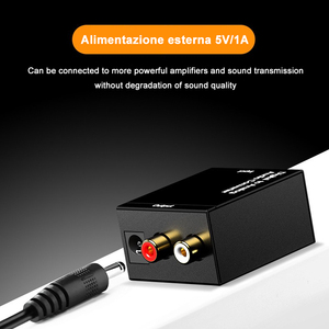 Convertidor de entrada Digital de vídeo 3D a salida analógica, convertidor de señales coaxial o toslink a R L digital a analógico