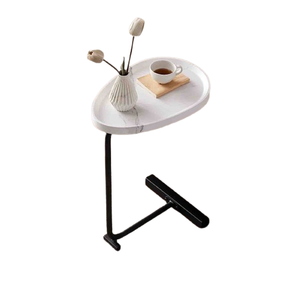 优雅的C形茶几，带铁框堆叠嵌套咖啡桌，用于客厅沙发床头卧室 - Product Image 1