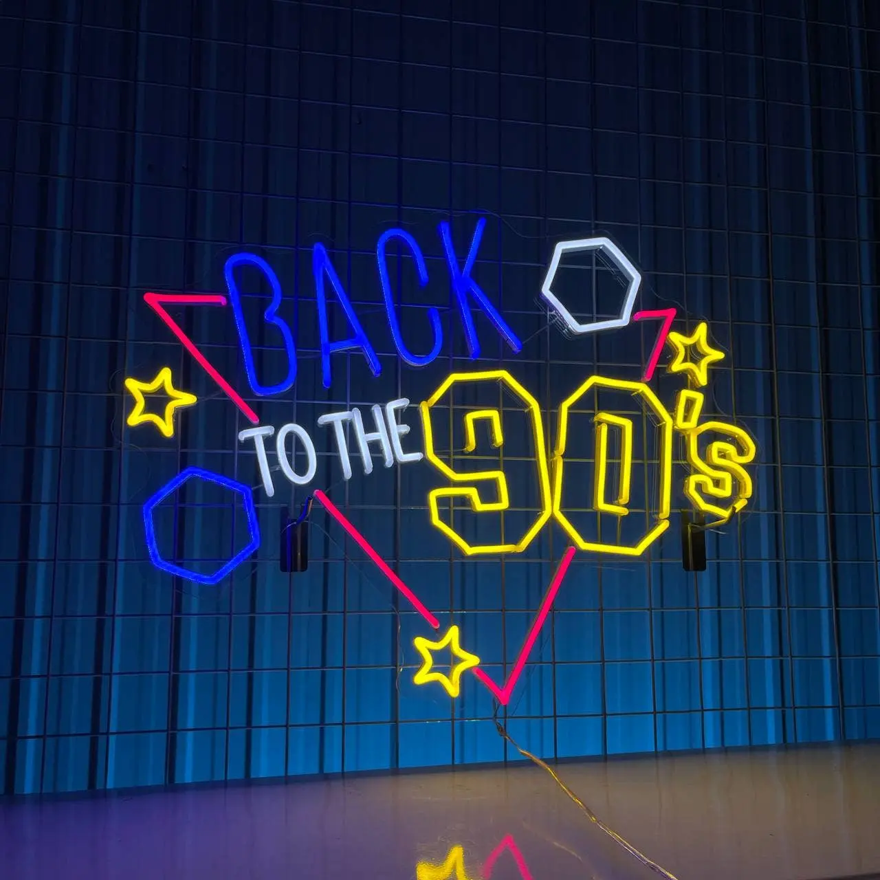 Geri 90s Neon burcu Vintage Retro parti mağaza dekorasyon