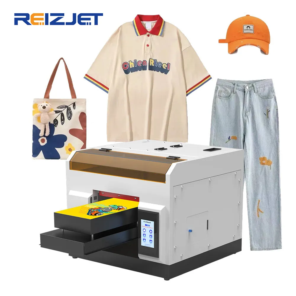 Reizjet A4 Dtg stampante diretta a Tshirt macchina da stampa per le piccole imprese