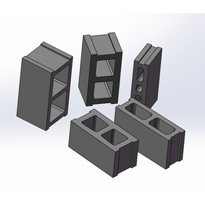 Máquina de fabricación de bloques con caja controladora, tolva transportadora de cinta mezcladora - Product Image 1