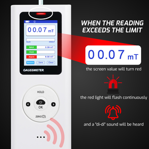 Digital Gauss Meter Tesla Meter Portable Magnetic Field Detector 0~25k Gs Range Colored Display for Magnet <strong>Testing</strong>