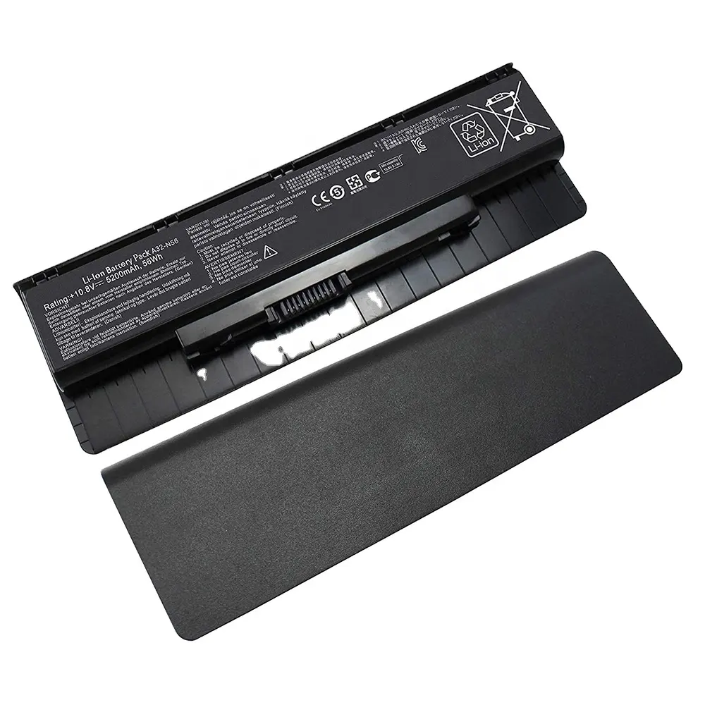 Bateria de substituição para laptop, 10.8v 5200mah 56wh A32-N56 para asus n46 n46v n46vj n46vm n46vz n56 n56d n56dp n56v series