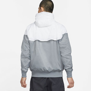 男士定制素色健身运动服套装批发拉链防水雨衣风衣帆布面料男士运动运动服套装