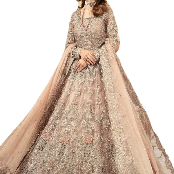 Chiffon Vrouwen Jurk Feest Elastische Taille Traditionele Feestjurk Nieuw 2023 Ontwerp Pakistani Salwar Kameez Nieuwe Stijl Jurk