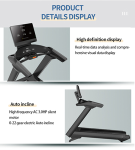 Tapis roulant elettrico commerciale di DAPOW Factory AC 3hp per esercizi cardiaci Wireless pieghevole per palestra macchina inclinata 0% 22% - Product Image 4