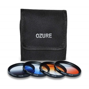 Ozure <strong>62mm</strong> Graduated Screw-in Camera <strong>Filter</strong> Kit Featuring Grey Blue Orange Red <strong>Filters</strong> - Product Image 6