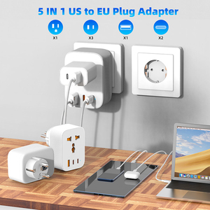 UK/<strong>EU</strong>/US/AU Type <strong>Plug</strong> All in One Universal Travel <strong>Adapter</strong> <strong>Plug</strong> <strong>Adapter</strong> Universal Fast Charging Travel <strong>Adapter</strong> - Product Image 6