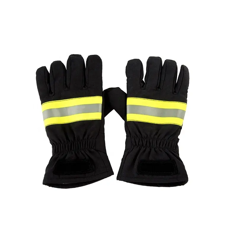 Gants de sécurité tactiques de sauvetage pour pompier avec une bonne fonction de retardement de la flamme, gants de pompier en tissu isolant pour pompier