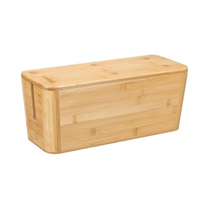 <strong>Cable</strong> <strong>Tidy</strong> Box - Bamboo <strong>Cable</strong> Storage Box Organizer for Wires, <strong>Cables</strong>, Extension Sockets, Chargers and Power Plug Cords - Product Image 1
