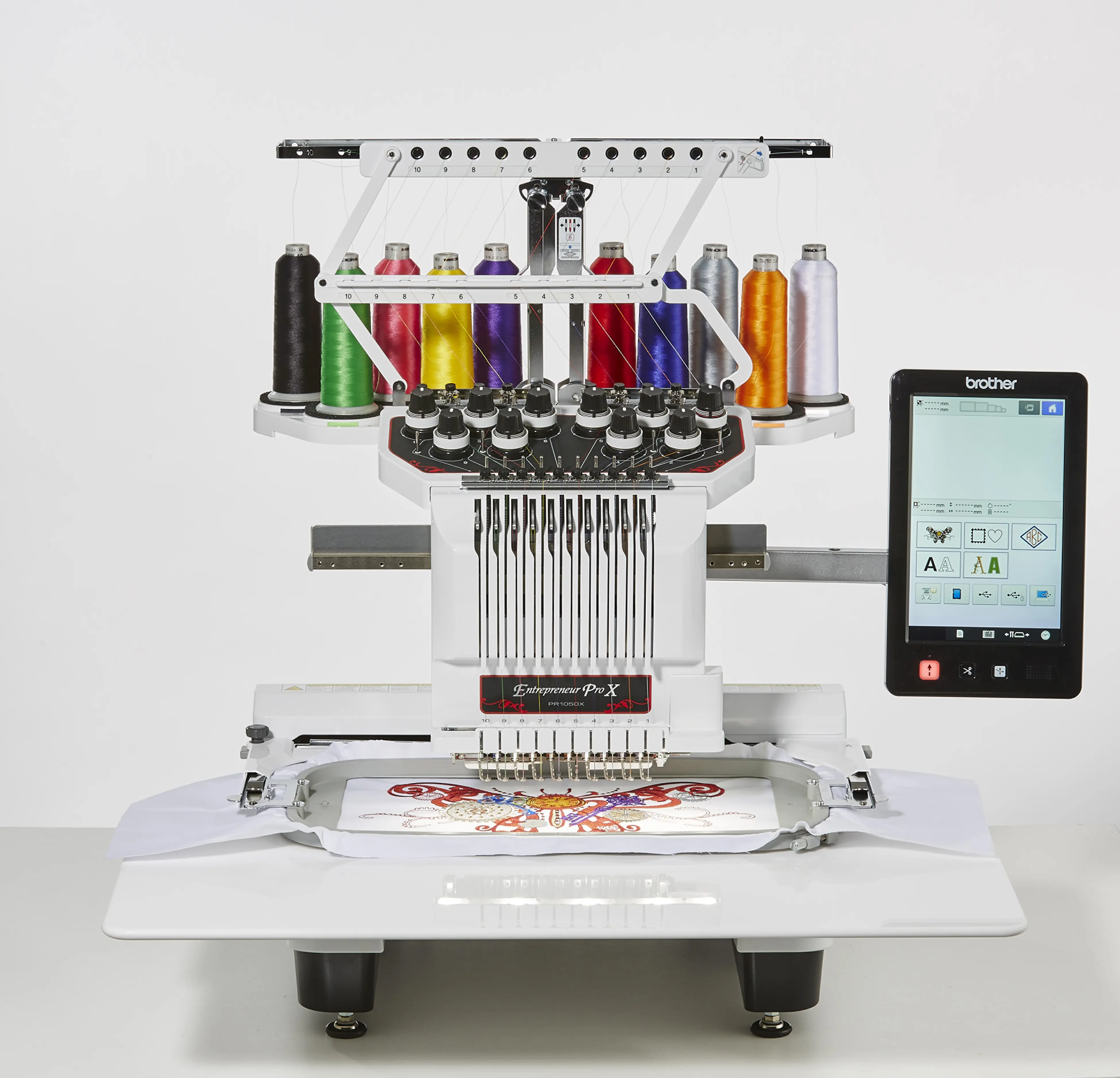 Buy With Confidence Entrepreneur Pro X PR1050X 10 needles Embroidery Machine & Hat Hoops kits