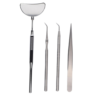 Yüksek 4 adet kirpik uzatma cımbız ayna seti araç kiti etkileyici sonuçlar ucuz fiyat paslanmaz çelik kirpik uzatma araçları - Product Image 2