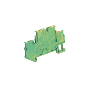 Bloque de terminales de tierra de empuje de doble capa de 24-14AWG, riel DIN para aplicaciones de automoción y de resorte - Product Image 2