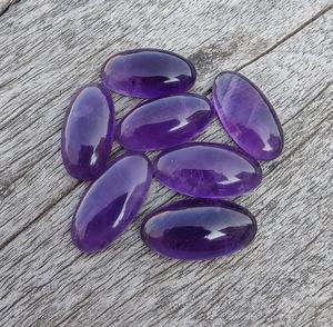Doğal ametist büyük Oval şekil Cabochon düz geri kalibre Beda şekil AAA + kalite taşlar, tüm boyutları mevcuttur. - Product Image 2