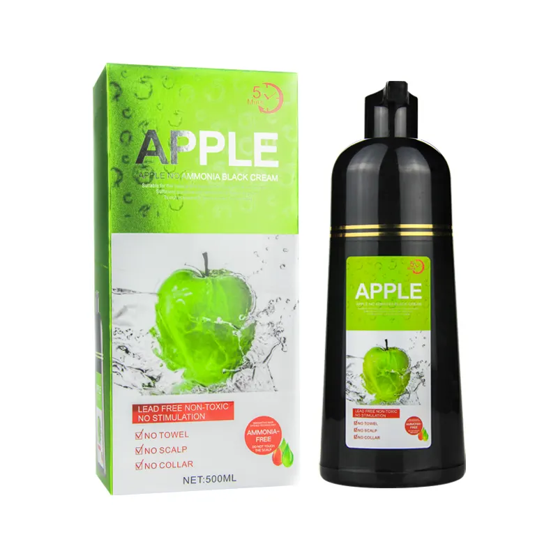 Apple-champú de larga duración para el cabello, Color marrón Natural, tinte profesional mágico para el cabello, venta al por mayor