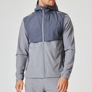 גוזפת ניילון גברים zip עד ז 'קטים jogger outwousweater winder לוגו מותאם אישית שני חלקים