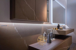 Laminam thiêu kết đá <span class=keywords><strong>pietra</strong></span> piasentina Taupe nội thất sàn tường gạch đánh bóng sàn nhà bếp Countertop bàn ăn 5 + năm - Product Image 3