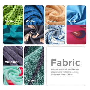 Çin fabrika özelleştirilebilir baskılı spor havlu elastik bant ile renkli mikrofiber silme ter spor dünya - Product Image 6