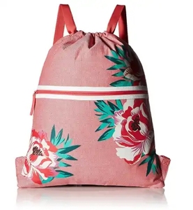 Sublimación personalizada Draw String Girls Daypack Adolescentes Patrón Lindo Poliéster Mochila con cordón Mochila de viaje Mochila de nylon para Wome - Product Image 1