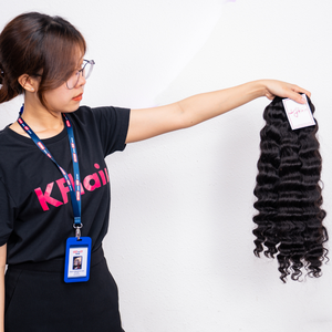 超二重描画ビルマカーリーヘアベーシックカラー生生バージンベトナム横糸レミーヘアバンドル滑らかで柔らかいジェリーカール人間 - Product Image 1