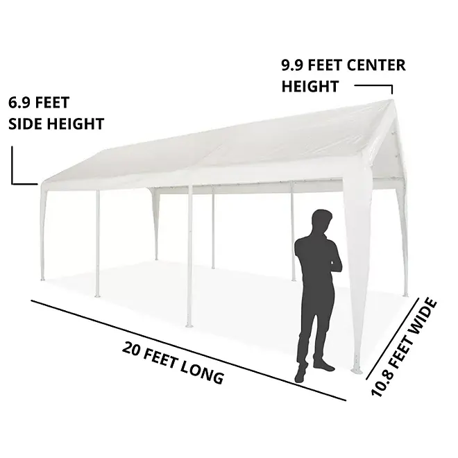 Sam's Club hochwertiger Schutzhülle 10 '× 20' Ultra-Autoportale Vordach Mehrzweck-Universal-Überdachung Herstellung aus China