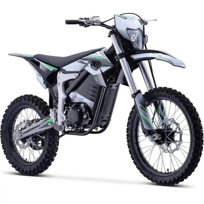 Hochwertiges MotoTec Venom 72v 12000w Elektro-Dirtbike weiß