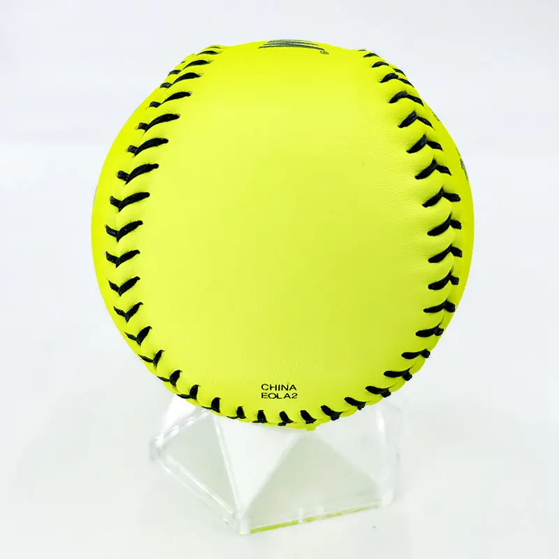 Top Quality 12 inch Yellow PU Soft Fast Pitch Softball Training Balls