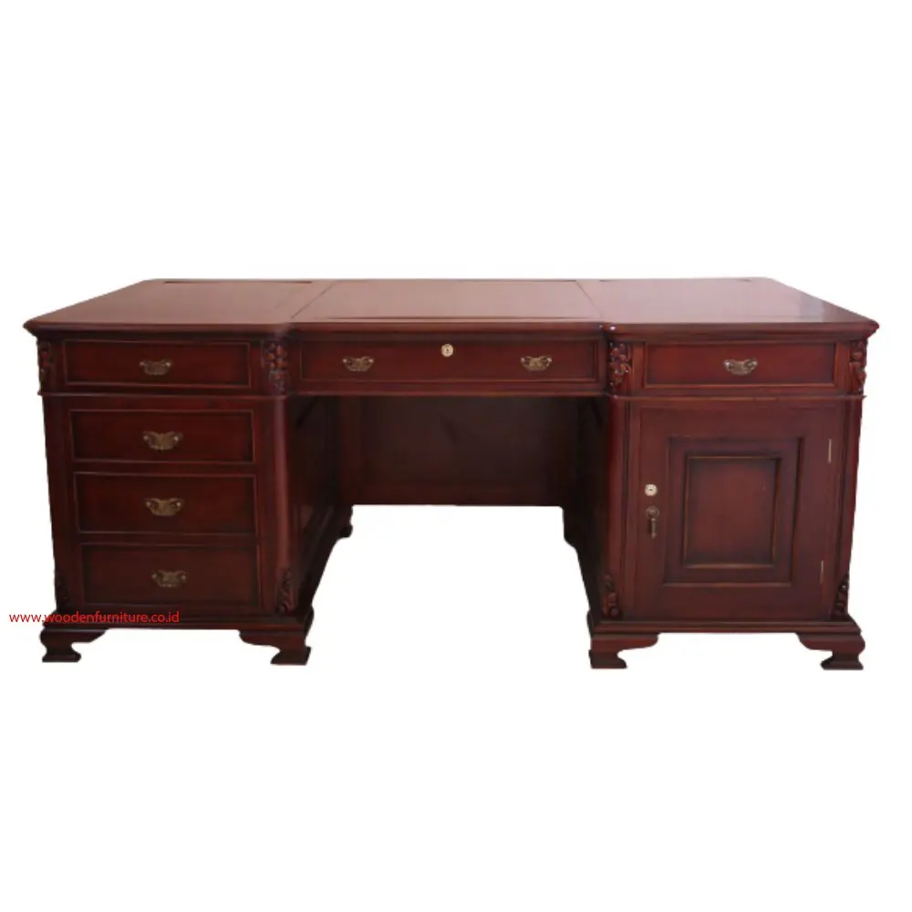 Bureau de direction en bois Antique, bureau du président conçu pour les meubles de bureau de Style européen et le bureau à domicile classique