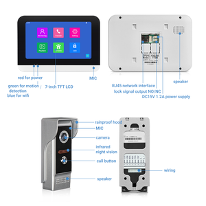 Tuya 1080P Smart Home Doorbell 7 Inch <strong>Video</strong> <strong>Intercoms</strong> for Control <strong>System</strong> WiFi <strong>Video</strong> 4 Independent Screens IP Doorbell - Product Image 6