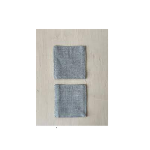 织物纯亚麻桌垫和杯垫饮料和定制尺寸便宜价格和手工使用 - Product Image 1