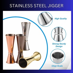 Barmenler için en çok satan toptan paslanmaz çelik Jigger Barware restoranlar barlar ev kullanımı kokteyl dökme araçları - Product Image 5