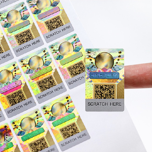 Full <strong>Color</strong> Printed Void Honeycomb Qr <strong>Code</strong> Serial Number Custom Logo Tamper Evident Security Label Sticker - Product Image 5