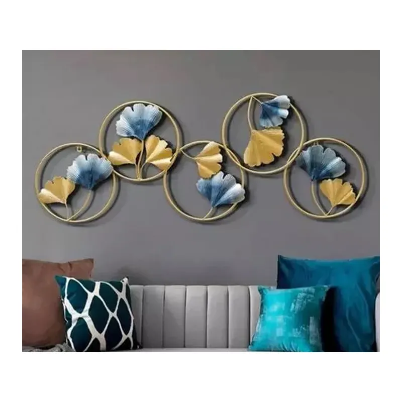 Anelli per le elezioni Design Ginkgo Leaf Wall Art Decor camera da letto soggiorno accessori per la casa moderni decorazioni interni per la decorazione della parete