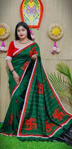 Maßge schneiderte exquisite Pishwas <span class=keywords><strong>Saree</strong></span> verfügt über kräftige weiße Motive Hergestellt aus weicher atmungsaktiver Baumwolle Rote Farbe. Ideal für Party