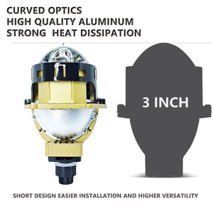 IDISON Z8W yeni tasarım 3 inç 4 ışık kaynağı tek doğrudan lazer araba far 56w 75w 5000lm yüksek düşük işın Bi LED projektör Lens - Product Image 3
