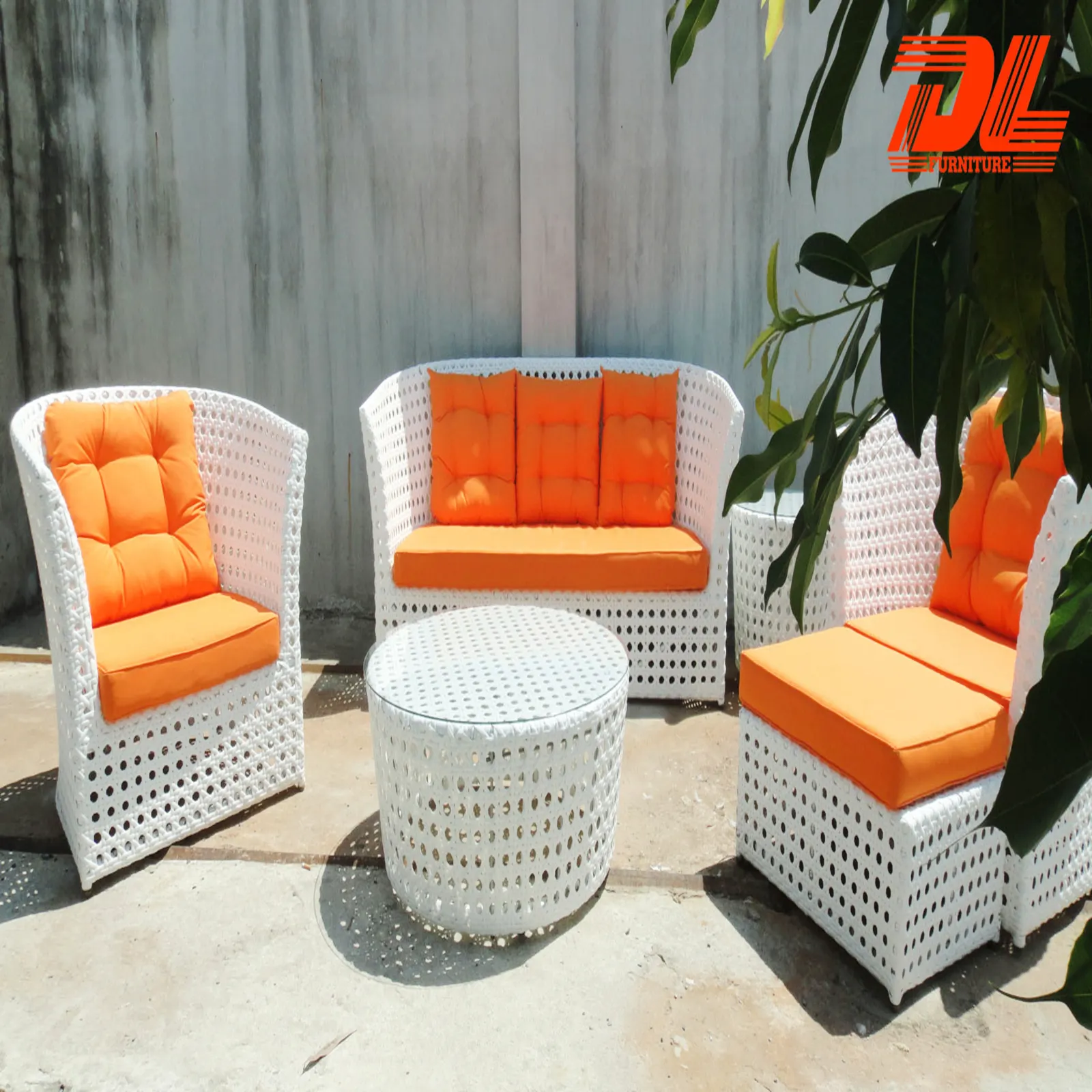 Wetter im Freien Wohnzimmer Garten Rattan Möbel Sofa Set Outdoor Gartenmöbel Niedriger Preis Rattan/Wicker Kunststoff PE Rattan