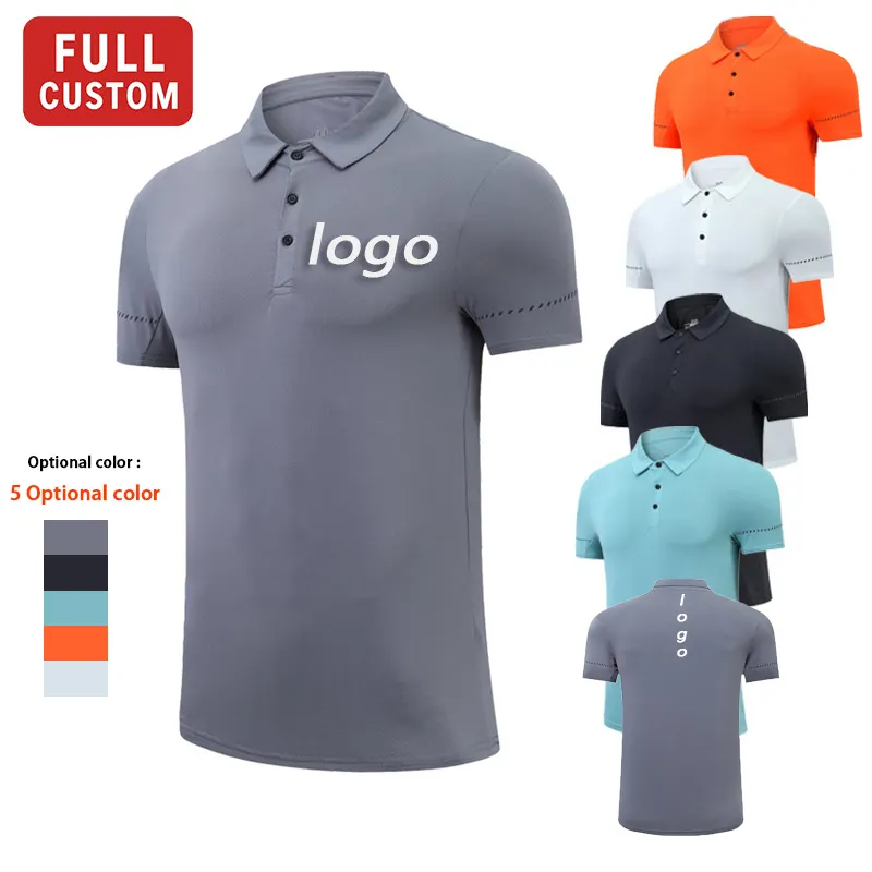 Fornitore traspirante antirughe palestra esercizio poliestere colletto da golf camicie slim polo tshirt fit