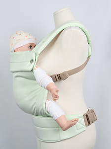 ผ้าคอตตอนนุ่มพับได้สำหรับอุ้มเด็กทารกสายรัดที่สามารถปรับได้สีเขียวอ่อนสุดหรู - Product Image 3