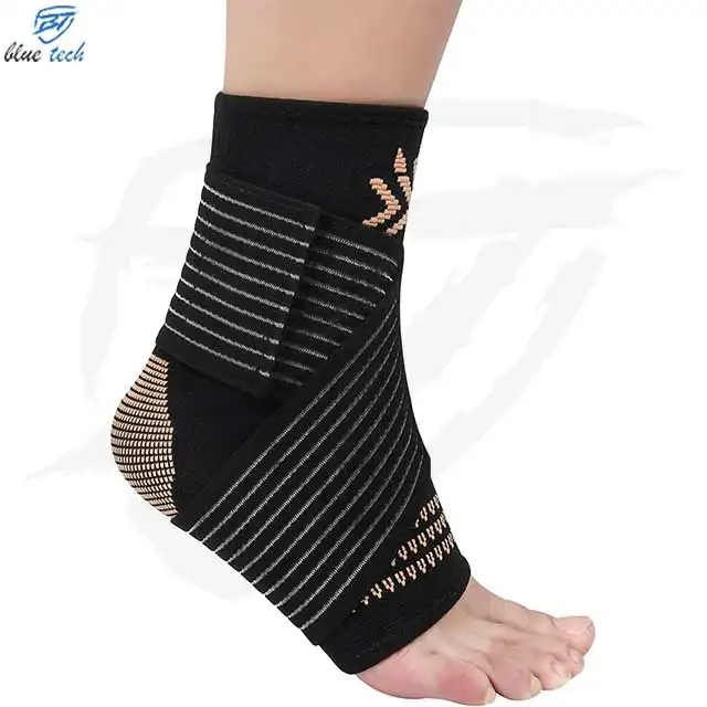 Compression Ankle Protector Anti Sprain Outdoor Basketball Football Ankle Brace Supports Straps Bandage Wrap Safety Foot