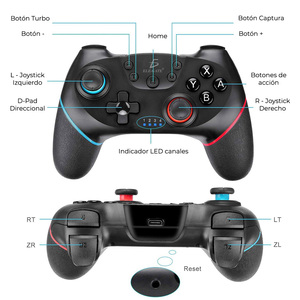 Bluetooth <strong>Controller</strong> Compatible with Nintendo Switch with Multi-Platform Vibration